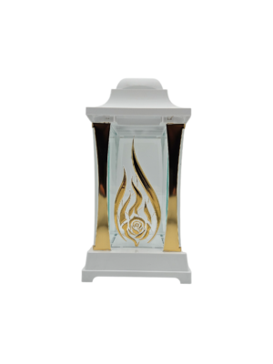 KAPLICZKA ALBA BIAŁA METAL PŁOMIEŃ ZŁOTY