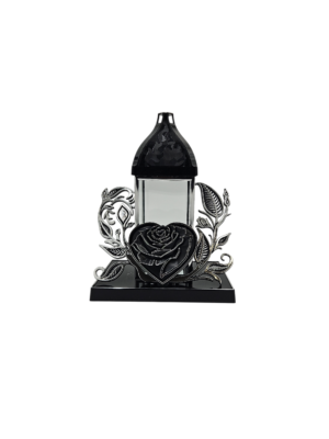 HILA BAROK CZARNY SERCE SREBRNE