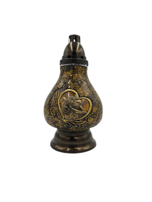 KARAFKA SERCE ANIOŁ ZŁOTO-CZARNA