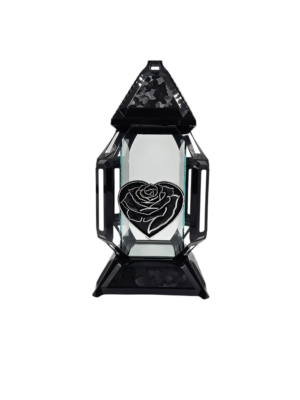 KAPLICZKA KORTE DUŻE CZARNE SERCE SREBRNE