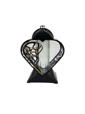 SERCE 1 CZARNE NAPIS ZŁOTY