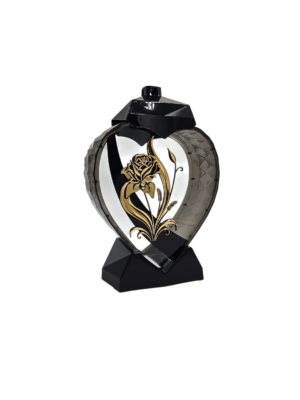 Ż SERCE CZARNE RÓŻA ZŁOTA